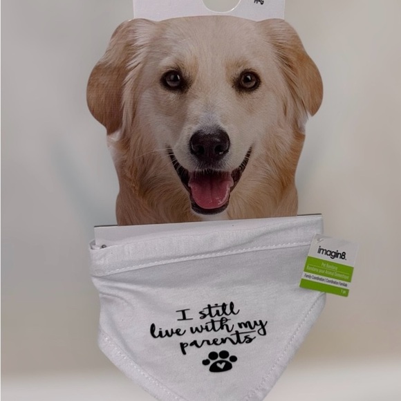 New funny dog bandana that says “I still live with my parents”, SZ M-L, adj - Picture 1 of 3